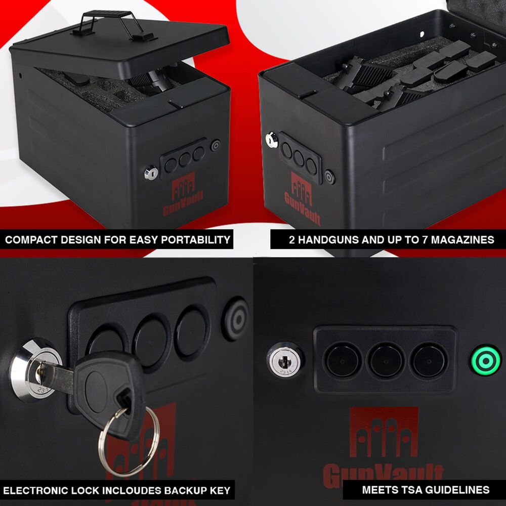 GunVault RangeVault Handgun Safe in Black, , large