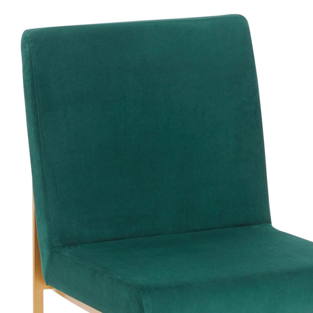 Lumisource Fuji Side Chair with Green Cushion in Gold &#40;Set of 2&#41;, , large