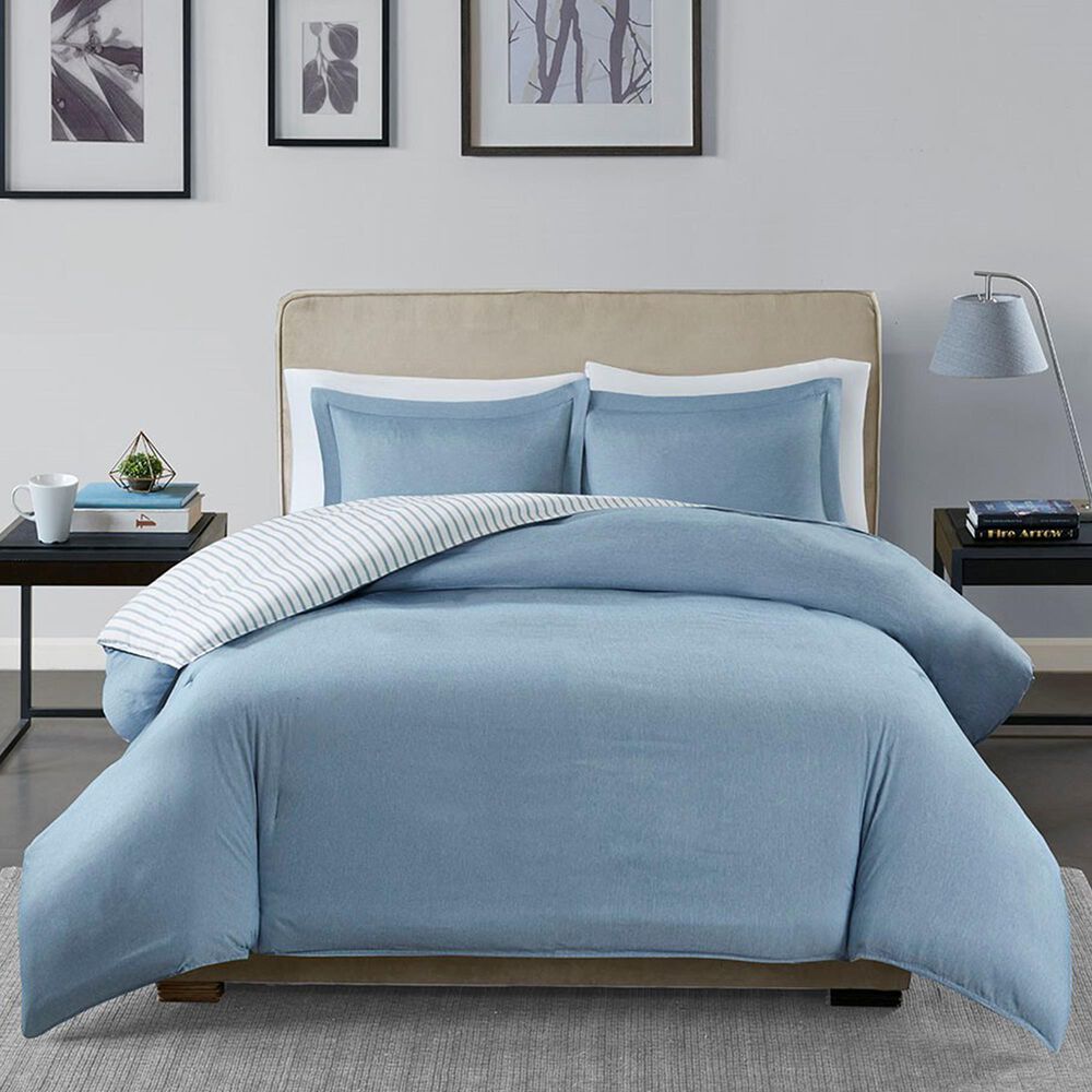 Hampton Park Hayden 2-Piece Twin Duvet Cover Set in Blue | NFM