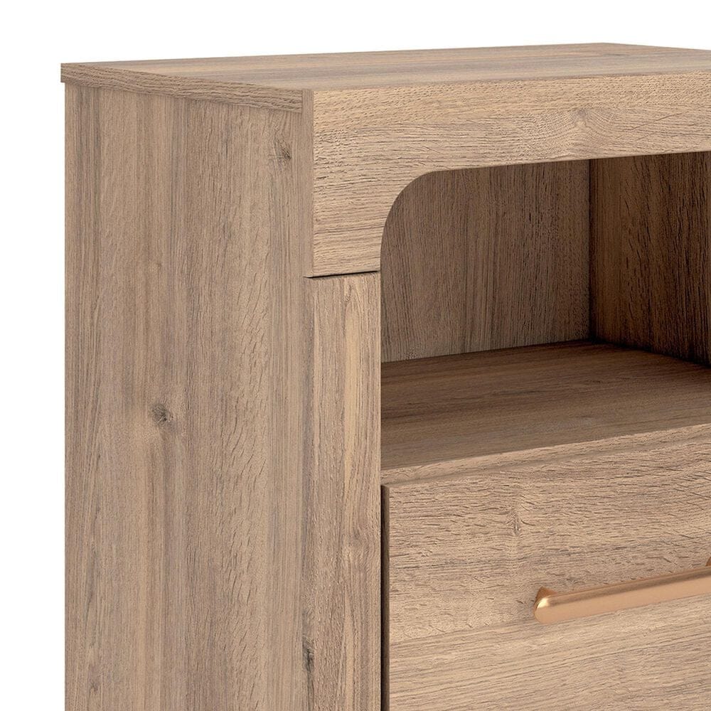 Ashley Kinlanni 1-Drawer Nightstand in Tan, , large
