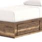 Ashley Chirason Twin Panel Bed with Storage in Brown, , large