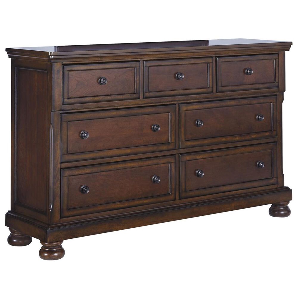 Millennium Porter 7 Drawer Dresser in Burnished Brown, , large