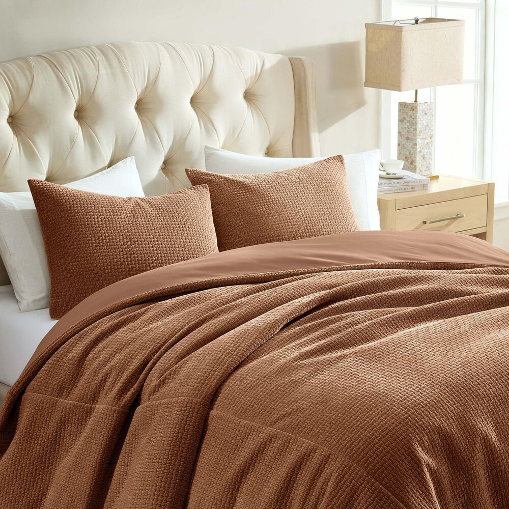 Hallmart Collectibles Judith 3-Piece King Coverlet Set in Whiskey, , large