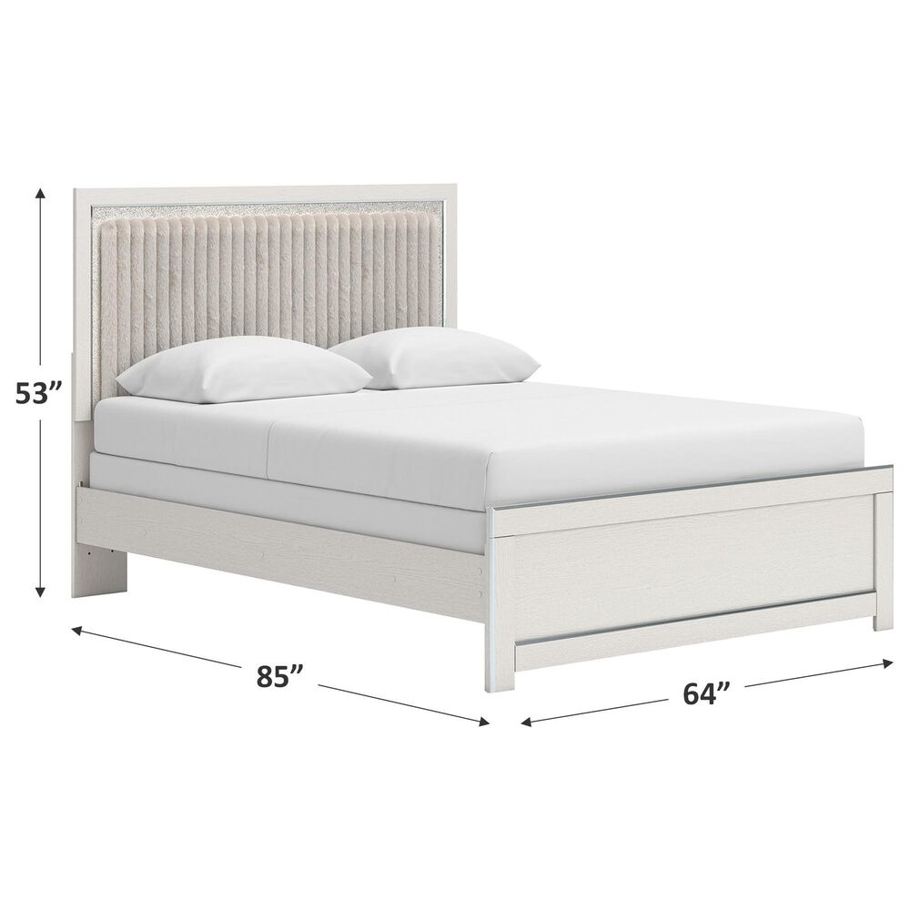 Ashley Zuraleus Queen Panel Bed in Matte White, , large