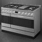 SMEG 5.95 Cu. Ft. Freestanding Double Oven Dual Fuel Range in Stainless Steel, , large