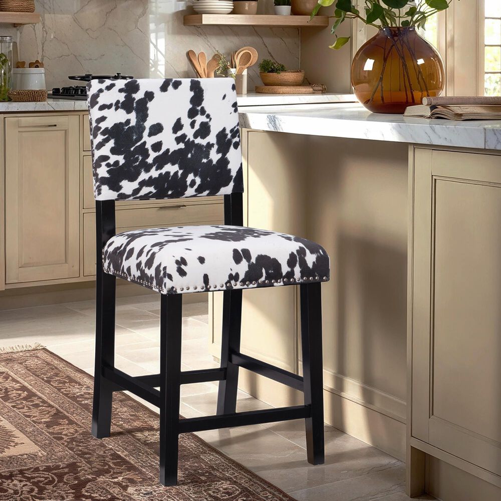 Linon Home Decor Corey Counter Stool in Black, , large
