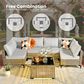 HOMLUX 11-Piece Outdoor Modular Sofa Conversation Set in Gray, , large