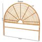 Baxton Studio Nina Queen Standalone Headboard in Light Honey, , large