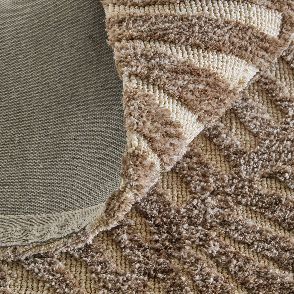 Feizy Colton Taupe 3&#39;6&quot; x 5&#39;6&quot; Area Rug, , large