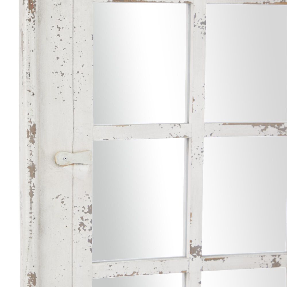 Maple and Jade 20&quot; x 53&quot; Wall Mirror in Distressed White, , large
