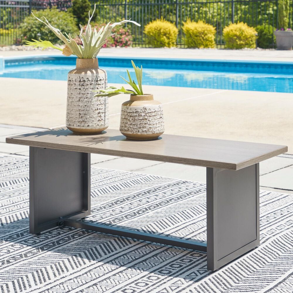 Ashley Bree Zee Patio End Table in Brown, , large