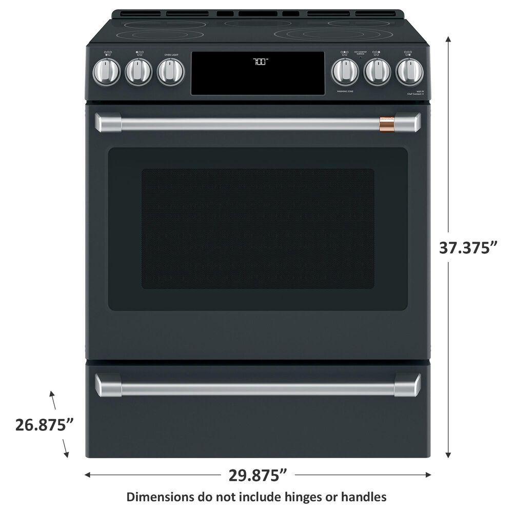 Cafe 30&quot; Slide-In Electric Convection Range in Matte Black, , large