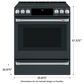 Cafe 30" Slide-In Electric Convection Range in Matte Black, , large