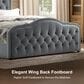 HOMLUX Full Upholstered Platform Storage Bed Frame with Headboard in Gray, , large