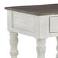 Ashley Havalance End Table in Distressed Vintage White and Weathered Gray, , large