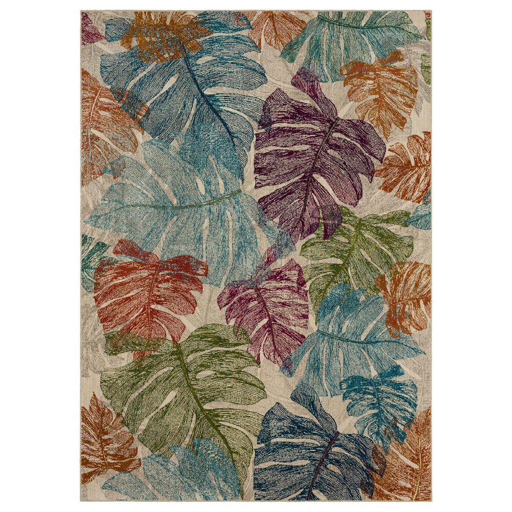 Karastan Meraki Rachana 2"3" x 7"10" Oyster, Sapphire, Wine and Saffron Runner, , large