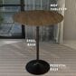 Leisuremod LeisureMod Verve Collection Modern Bar Height Table Black Base with 36 Round Dark Walnut MDF Top, , large