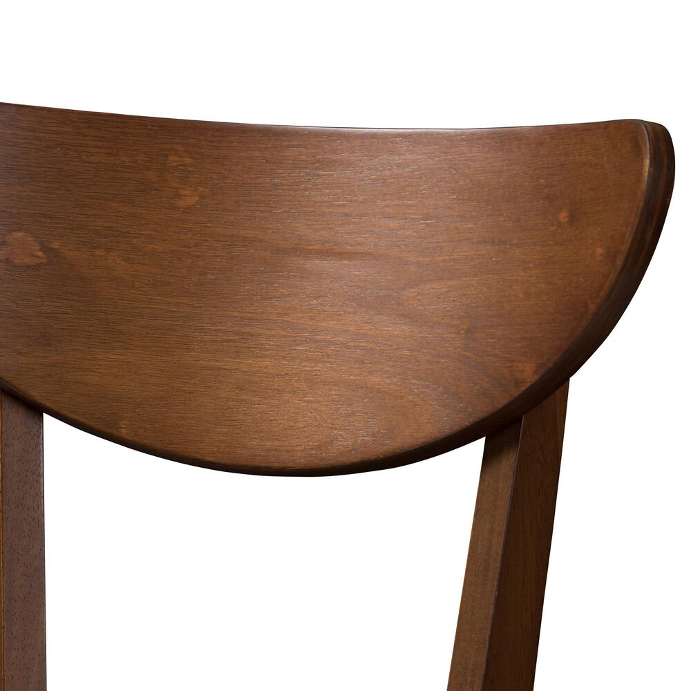 Baxton Studio Eline Bar Stool in Walnut (Set of 2), , large