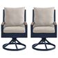 Ashley East Beach Swivel Chair in Navy Blue and Driftwood (Set of 2), , large