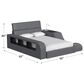 Mayberry Hill Valari Twin Bed with Electronic Features in Grey, , large