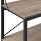 37B 72" Metal and Wood Hall Tree in White Oak, , large