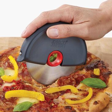 Joseph Joseph Disc Easy-Clean Pizza Cutter in Grey and Red, , large