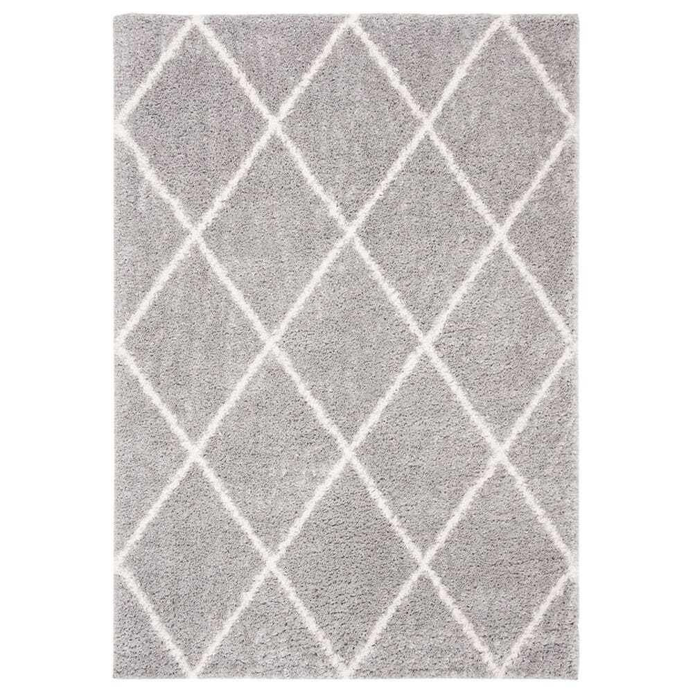 Safavieh Parma Shag PMA515G 5"3" x 7"6" Grey and Cream Area Rug, , large