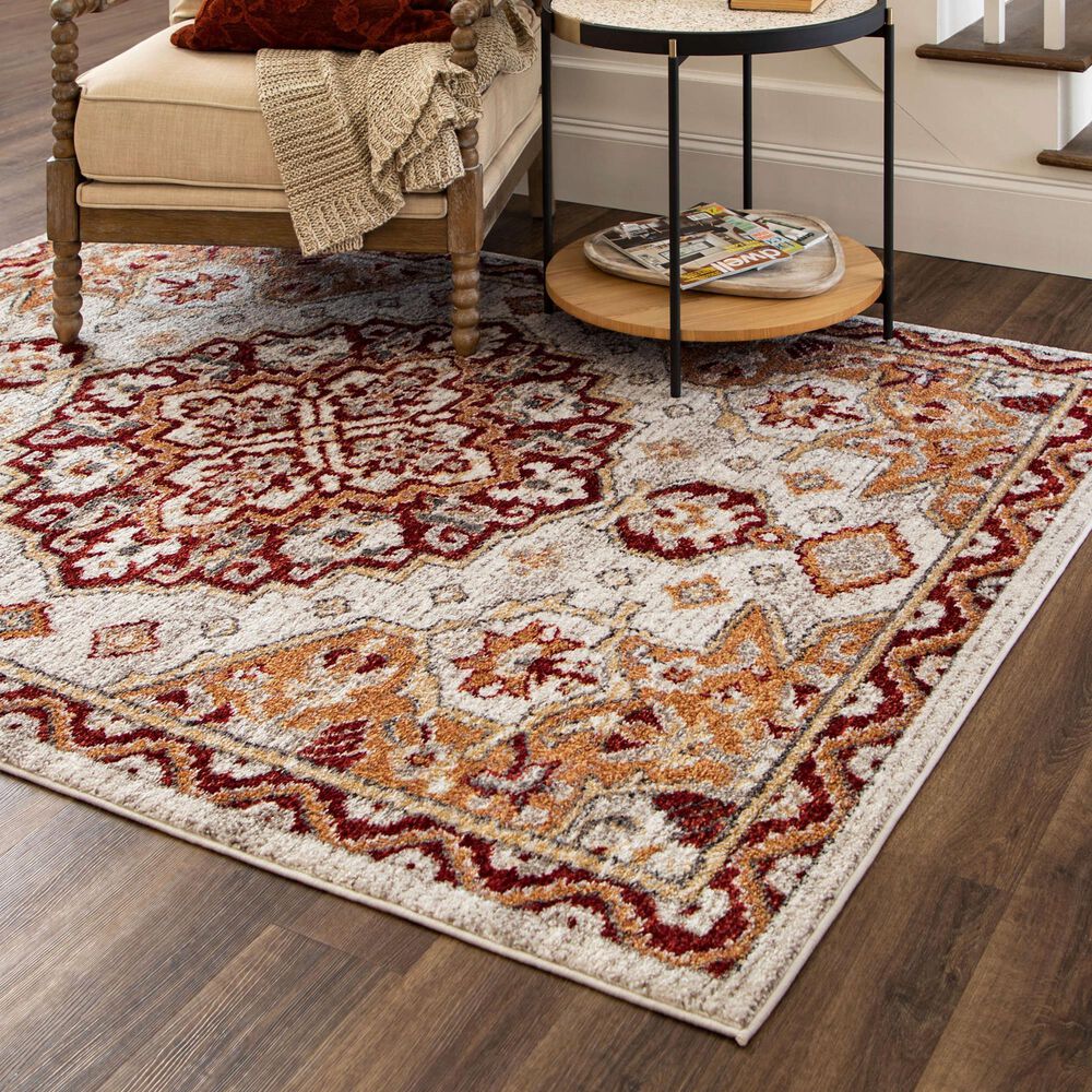Mohawk Whimsy R1113 Gold 5'3" x 8' Area Rug, , large
