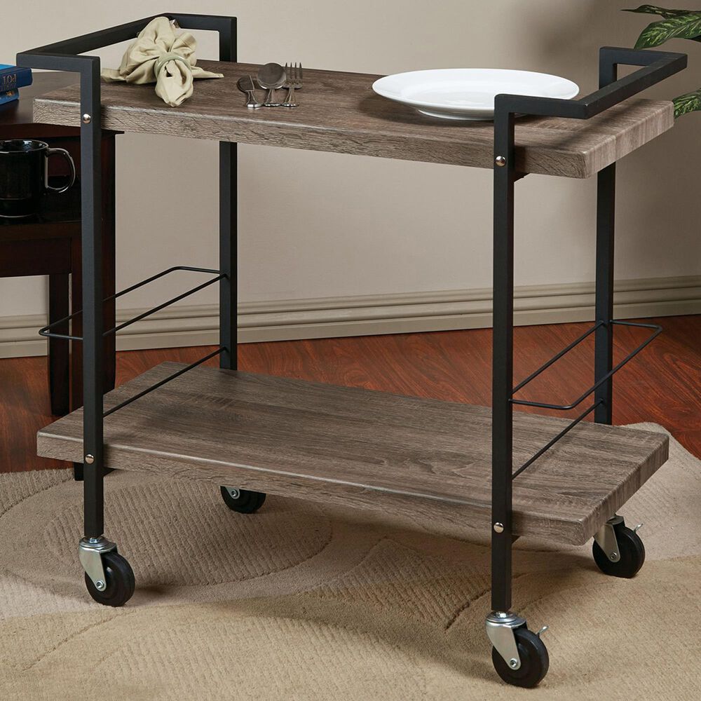 OSP Home Maxell Serving Cart in Ash and Black, , large