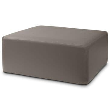 Jaxx Fairlie Faux Leather Ottoman in Gunmetal, , large