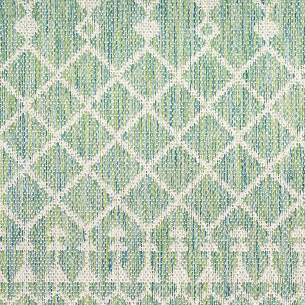 Nourison Positano Southwestern Blue and Green 5&#39; x 7&#39; Indoor/Outdoor Area Rug, , large