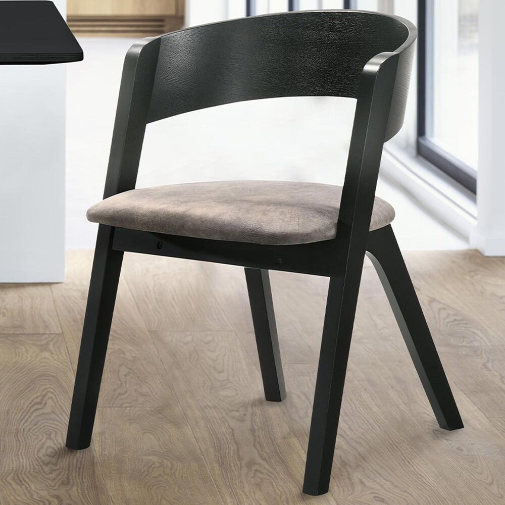 Armen Living Jackie Dining Chair in Black, , large