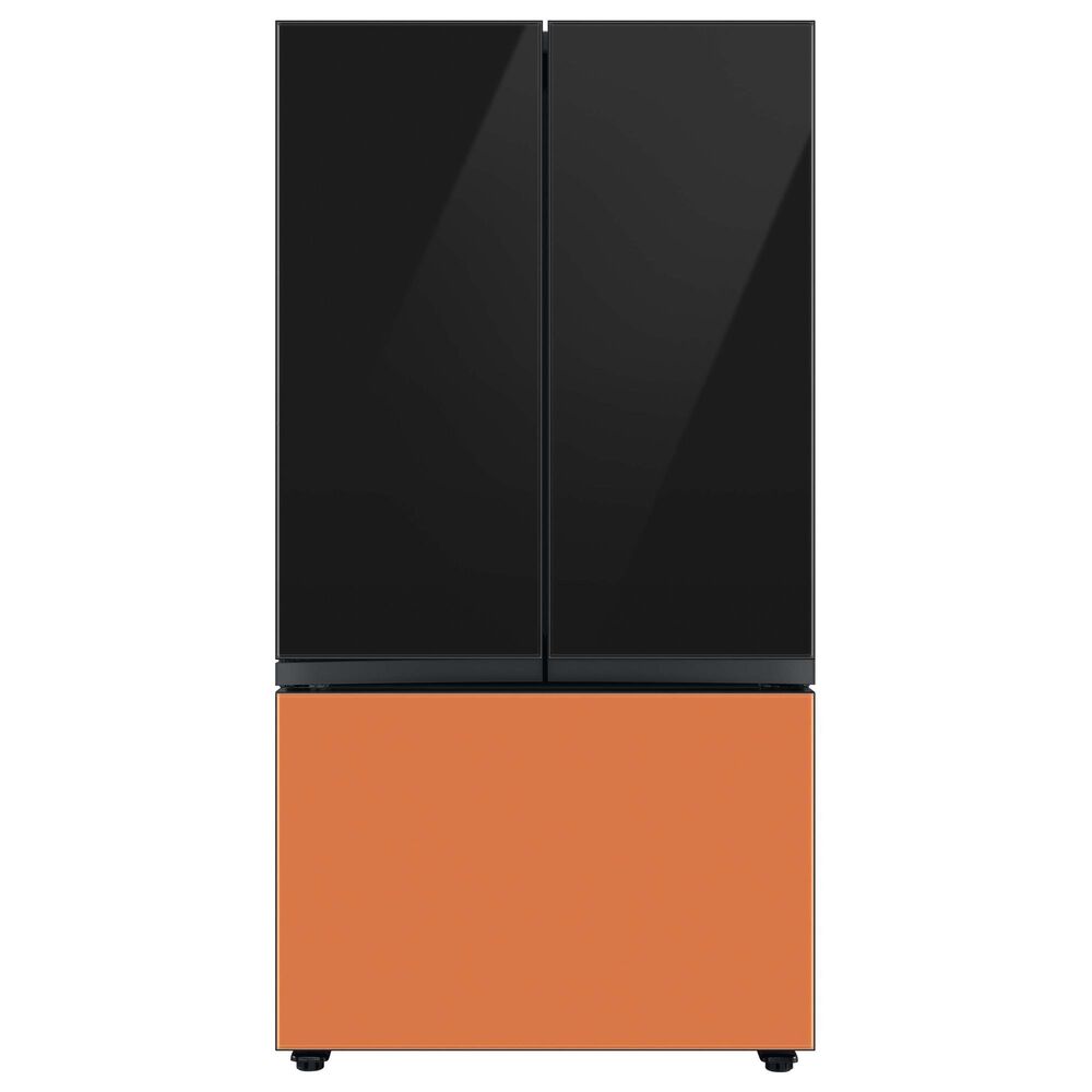 Samsung Bespoke Bespoke 3-Door French Door Refrigerator Top Panel in Charcoal Glass, , large