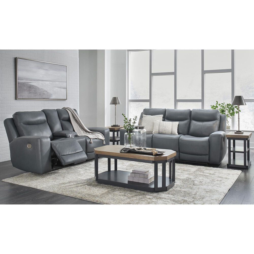 Ashley Mindanao Power Reclining Sofa in Steel, , large