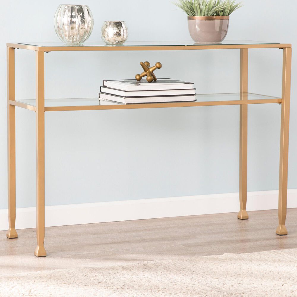 Southern Enterprises Jaymes Console Table in Gold, , large