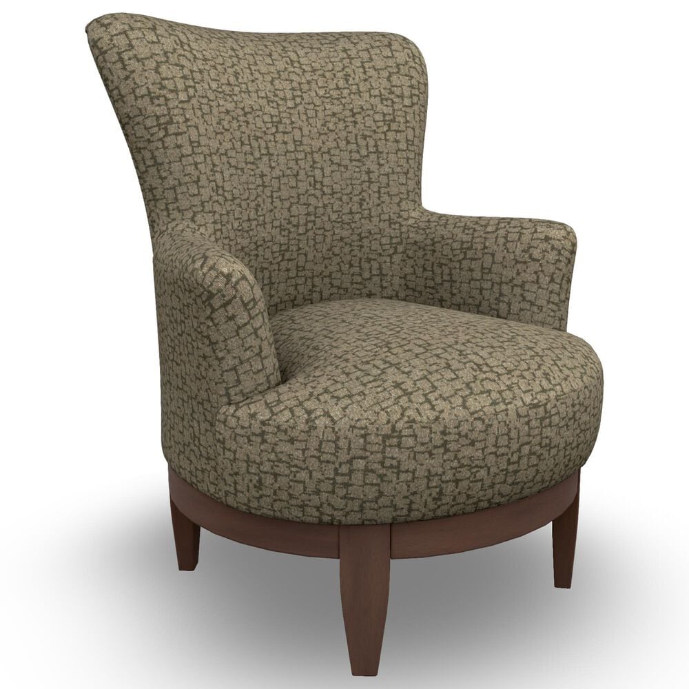 Best Home Furnishings Justine Modern Swivel Chair in Forest, , large