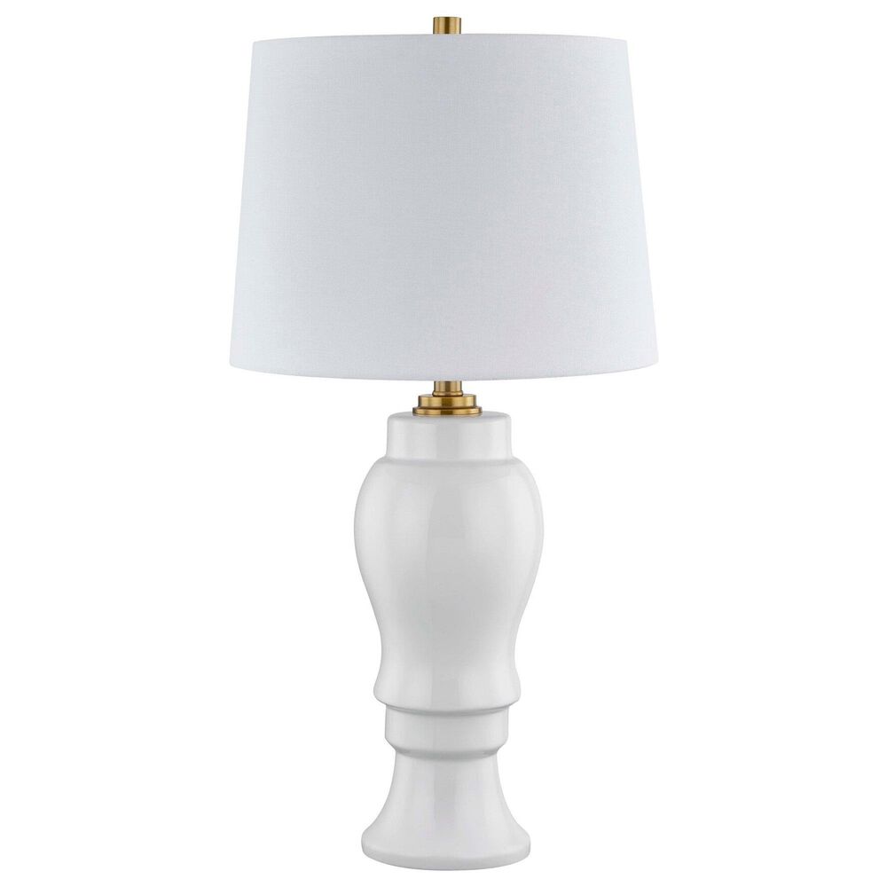Southern Lighting Laughlin Table Lamp in White and Gold, , large