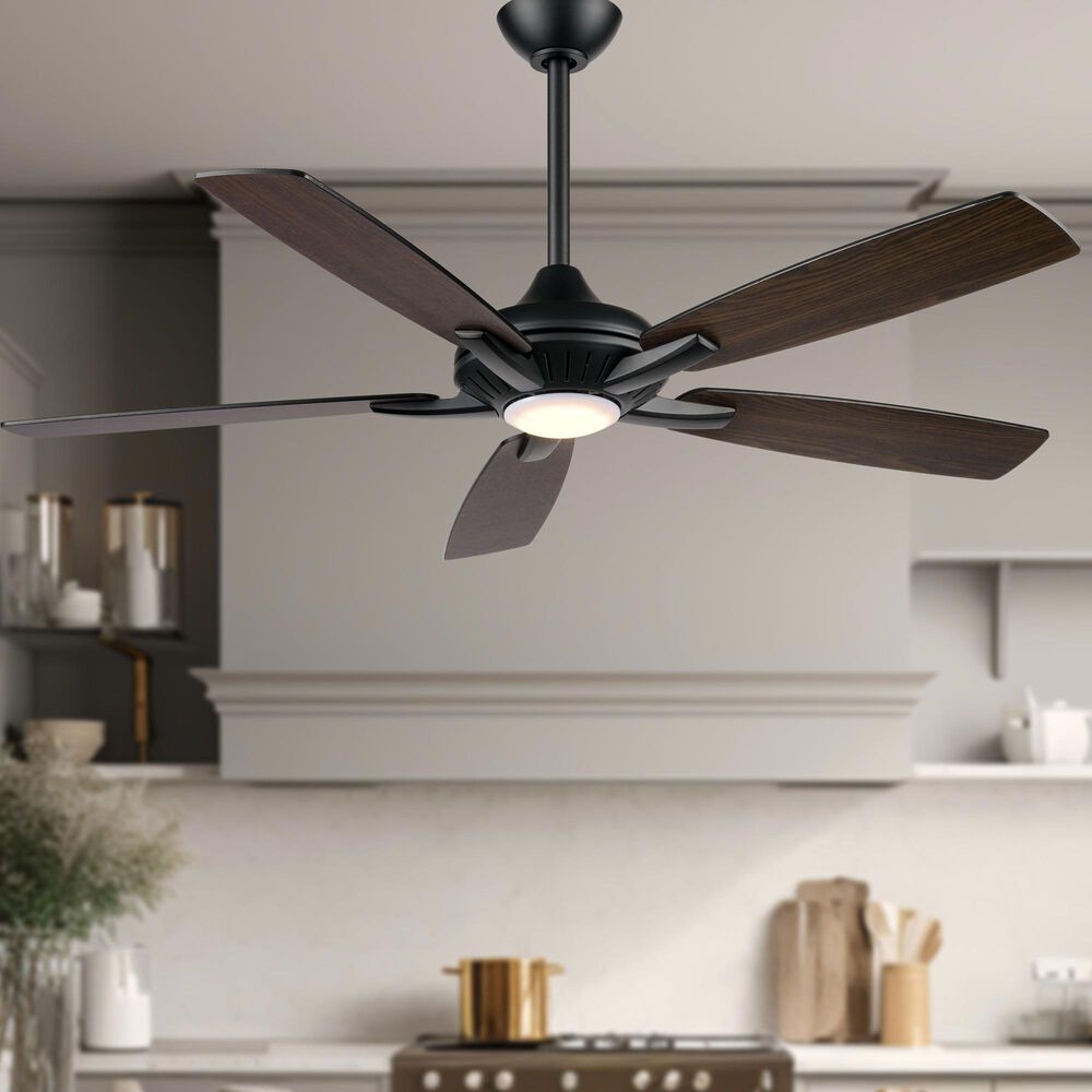 Minka-Aire Dyno 52" Ceiling Fan with Dark Walnut Blades in Coal, , large