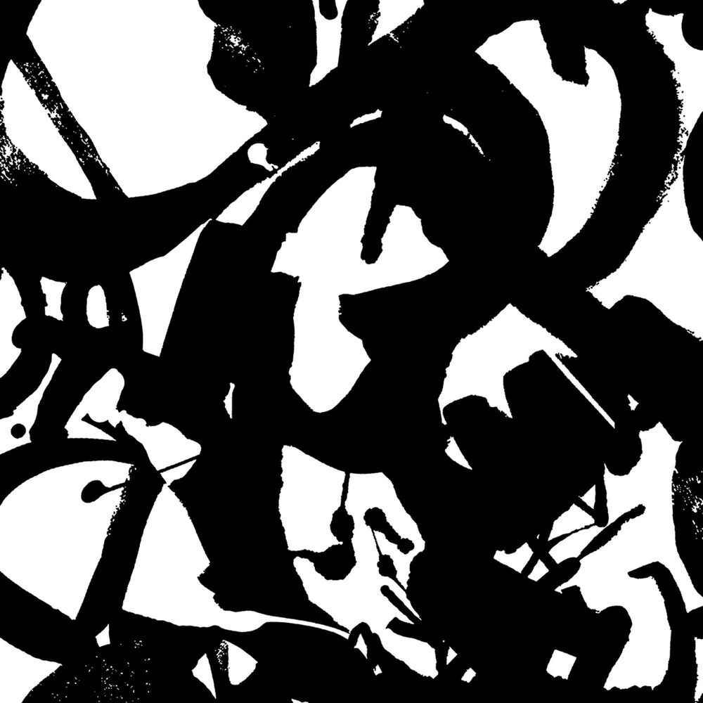Wallquest Inkblot 216&quot; x 20.5&quot; Peel and Stick Wallpaper in Onyx, , large