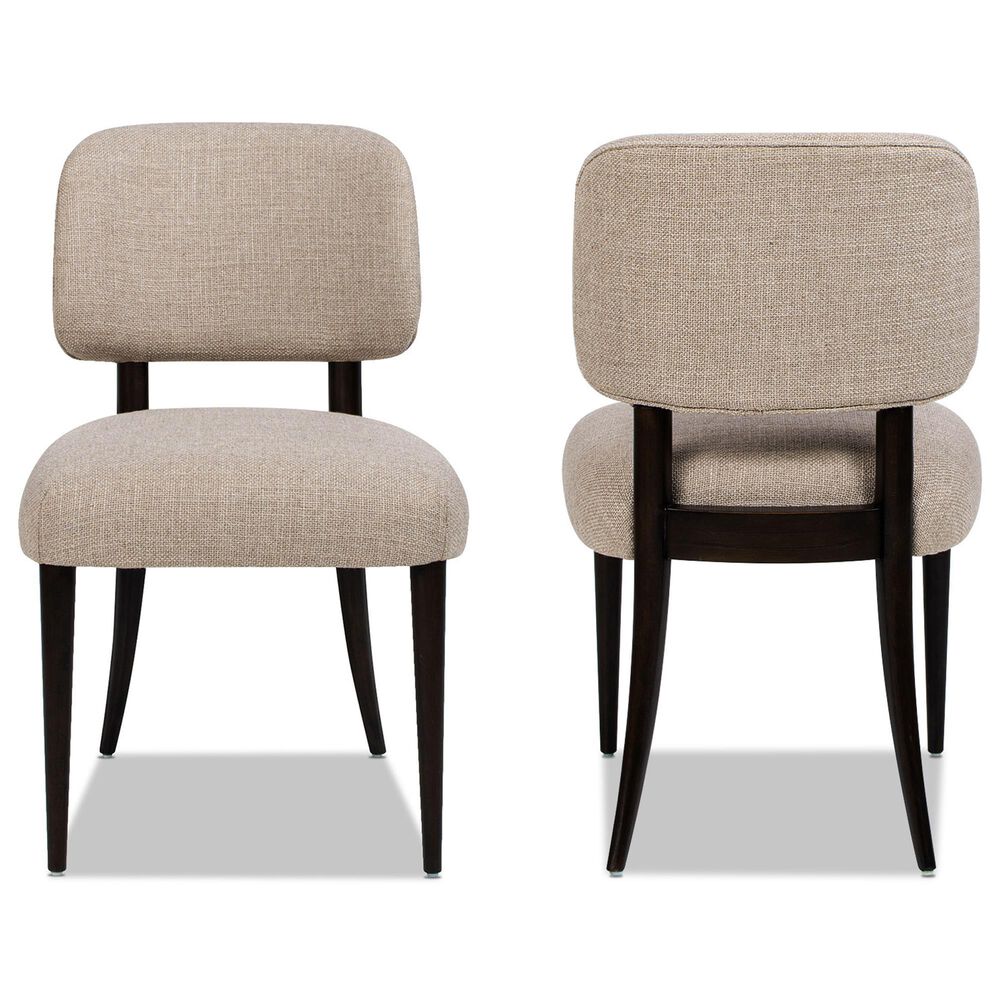 Jennifer Taylor Home Harriet Side Chair with Merino Gray Cushion in Dark Espresso &#40;Set of 2&#41;, , large