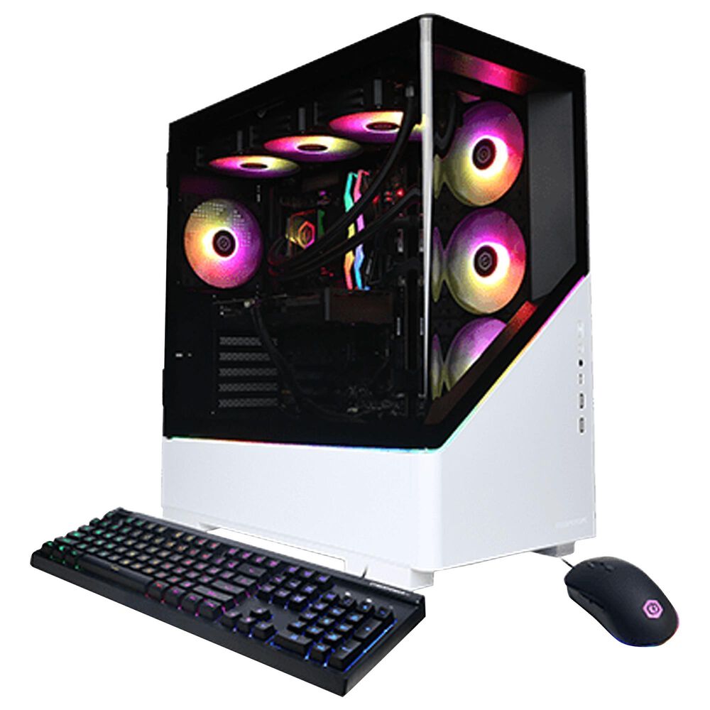 CyberPowerPC Gamer Supreme Gaming Desktop | AMD Ryzen 7 9800X3D - 32GB RAM - AMD Radeon RX 9070 XT Graphics - 2TB SSD in Black and White, , large