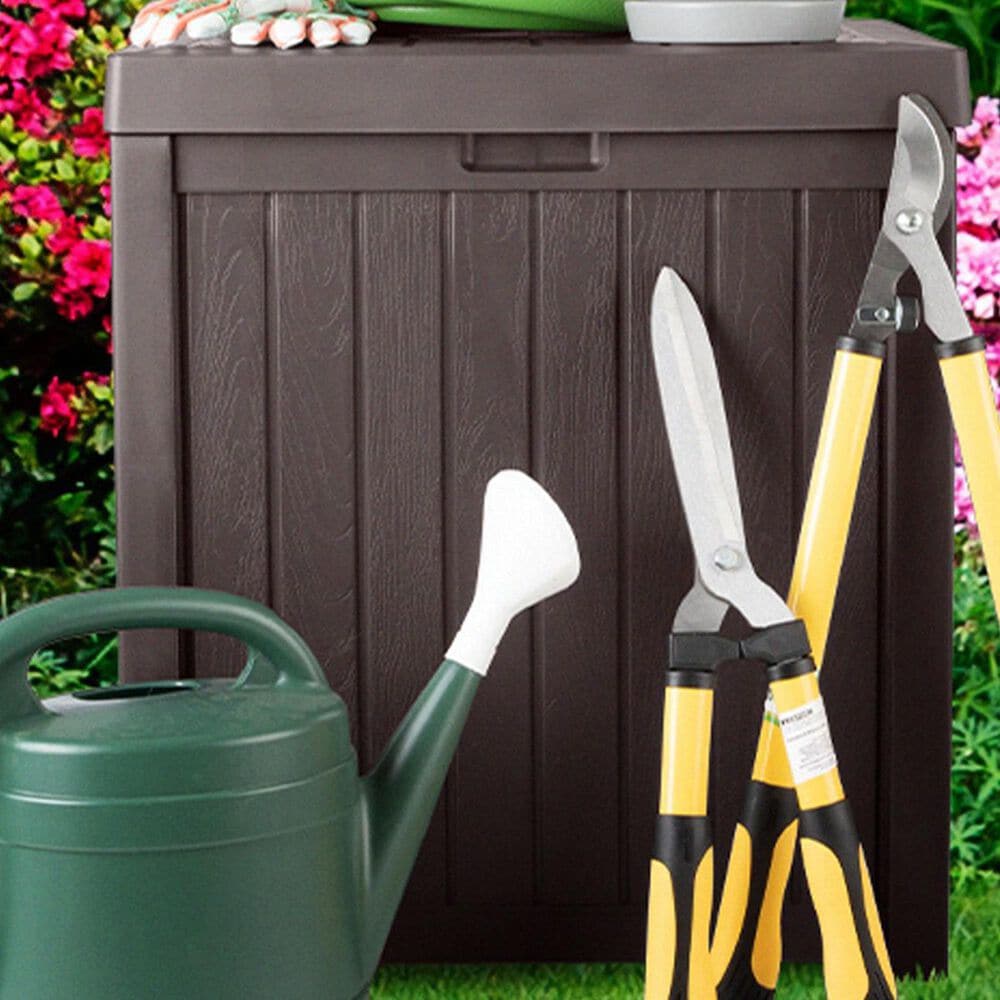 Timberlake 50 Gallon Patio Storage Box in Brown, , large