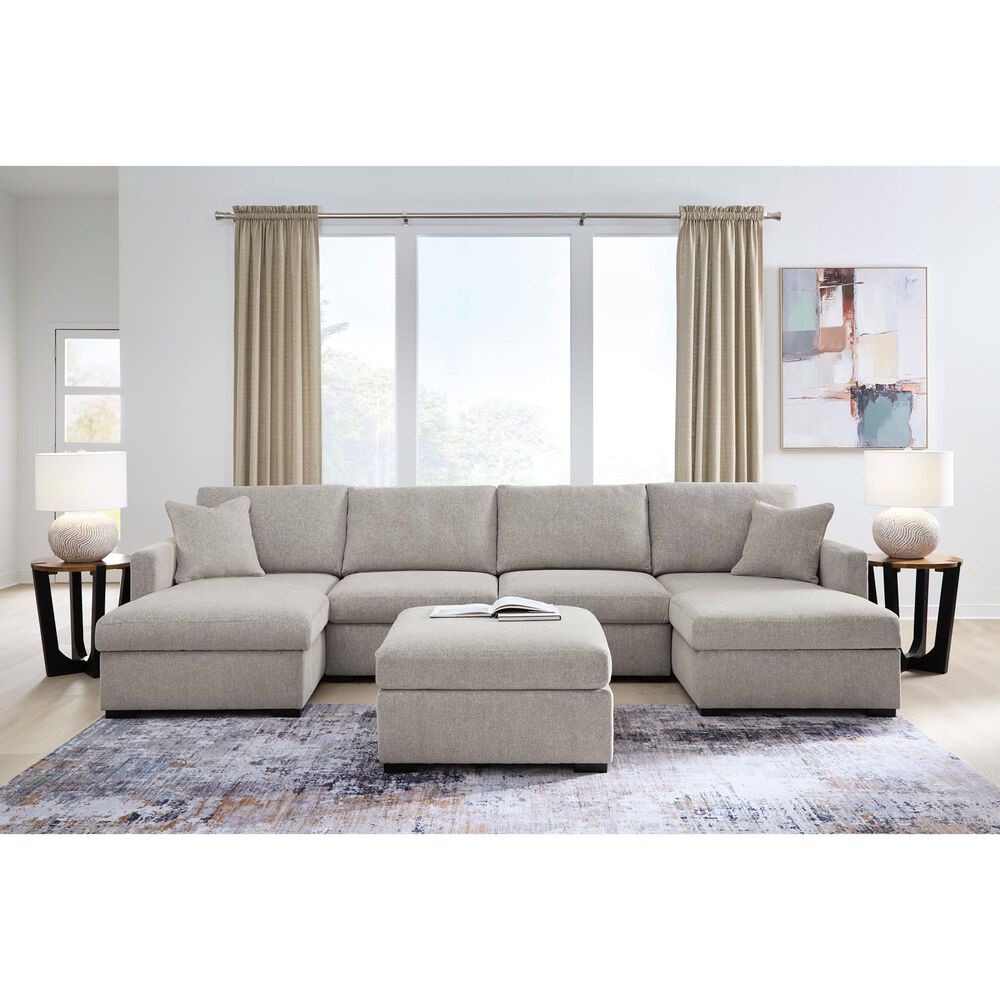 Ashley ModMax Luxe Oversized Accent Ottoman in Flint, , large
