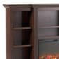 Walker Edison Cullen 70" Electric Fireplace with Mantel and Shelves in Brown, , large