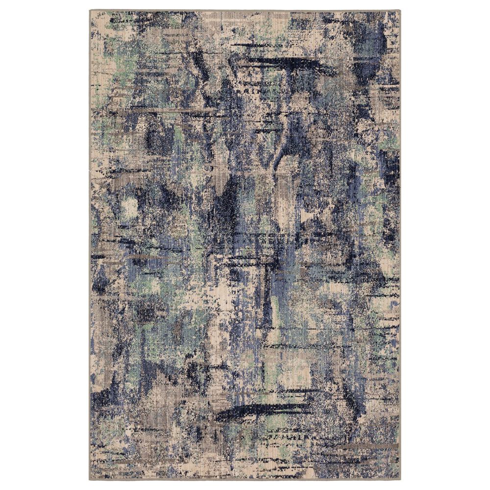 Karastan Axiom Lyric 92110-50102 8" x 10" Indigo Area Rug, , large