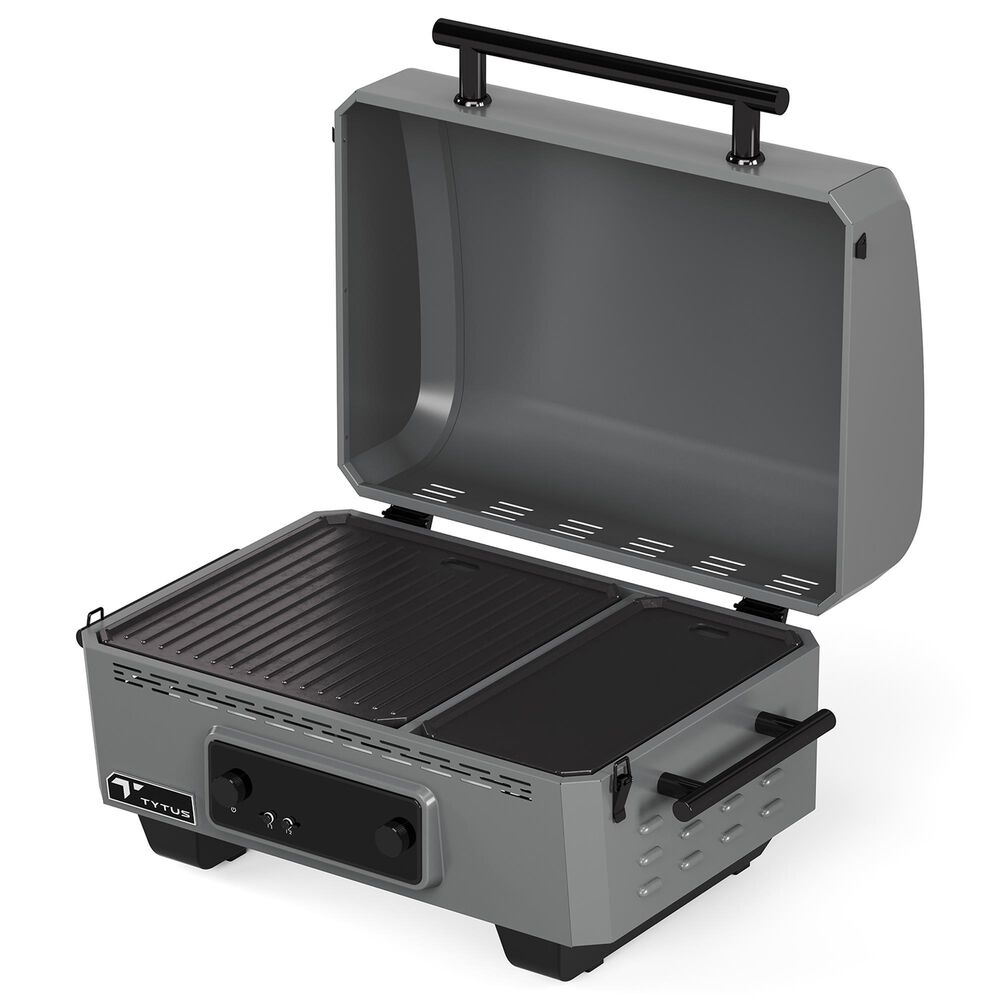 TYTUS Emberwood Portable Electric Grill and Griddle in Gunmetal Gray, , large