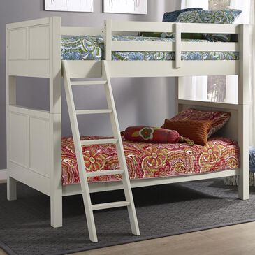Homestyles Naples Twin over Twin Bunk Bed in Off white, , large