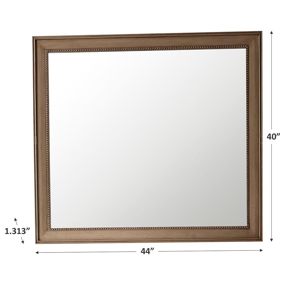 James Martin Bristol 29&quot; Rectangular Mirror in White Washed Walnut, , large
