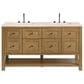 James Martin Vanities Breckenridge 60" Double Bathroom Vanity in Light Natural Oak with 3 cm Eternal Marfil Quartz Top and Rectangular Sinks, , large