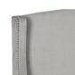Safavieh Austin Queen Nailhead Winged Headboard in Pewter, , large